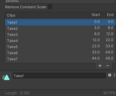 Example Excel Sheet for Animation Clips